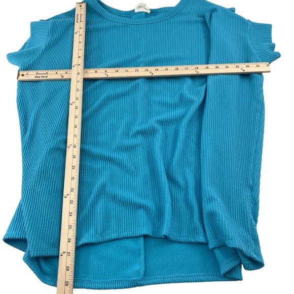 Andrée By Unit Womens Ribbed Cold Shoulder Top 2X/3X - Picture 2 of 5